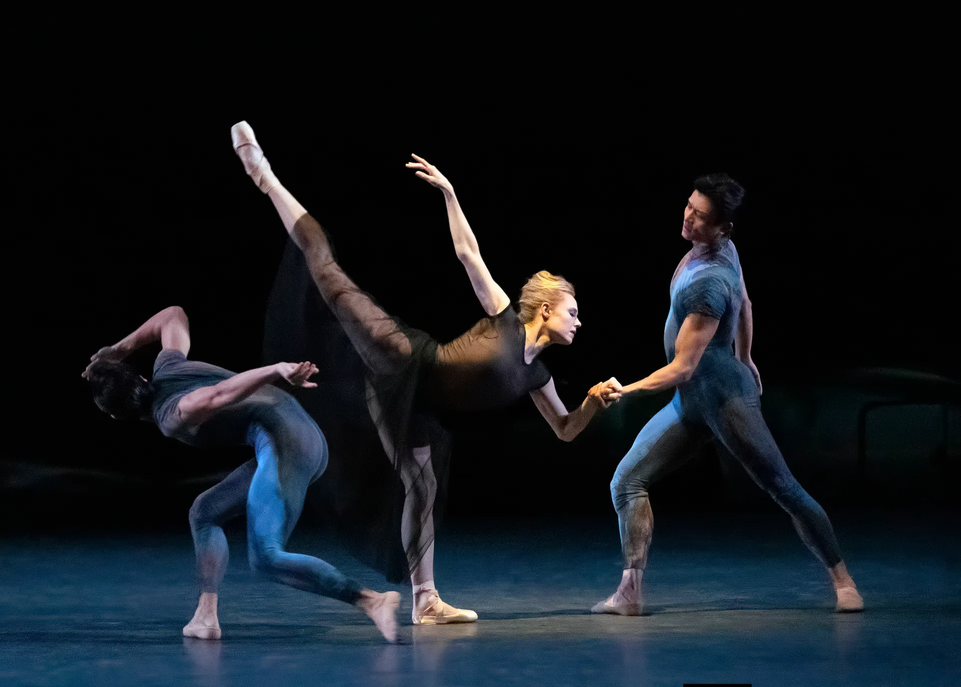 Solitude series — Solitude — partnered arabesque with two men