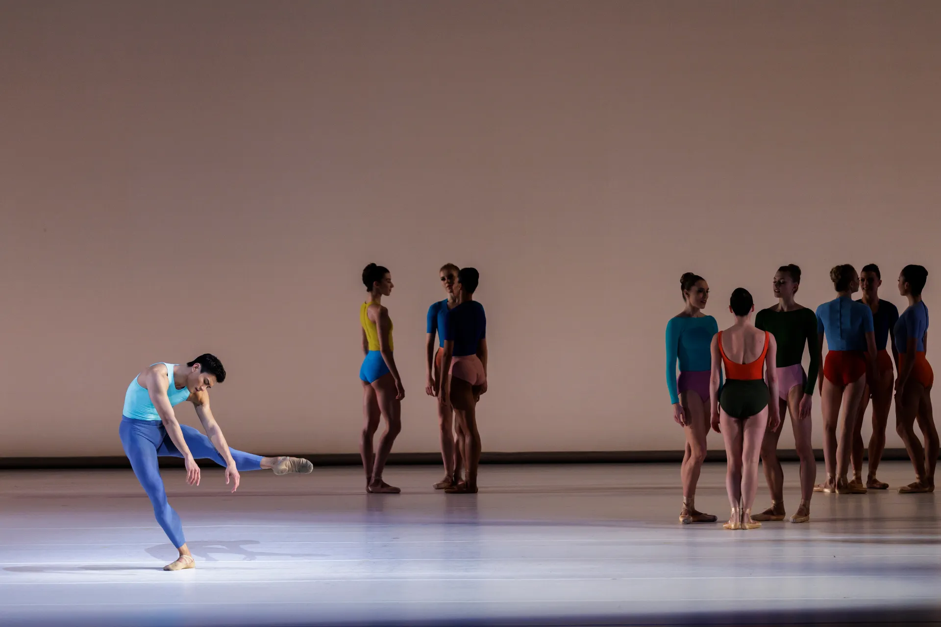 Copland Dance Episodes series — Copland Dance Episodes — solo in blue under spotlight