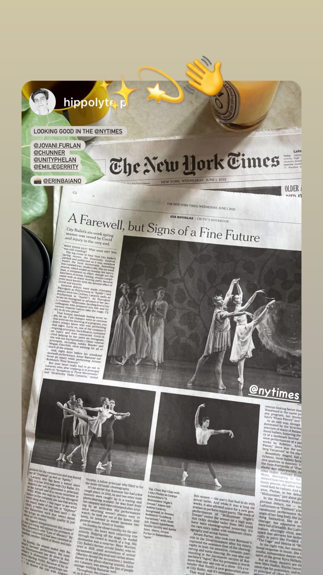 The New York Times — 'A Farewell, but Signs of a Fine Future'