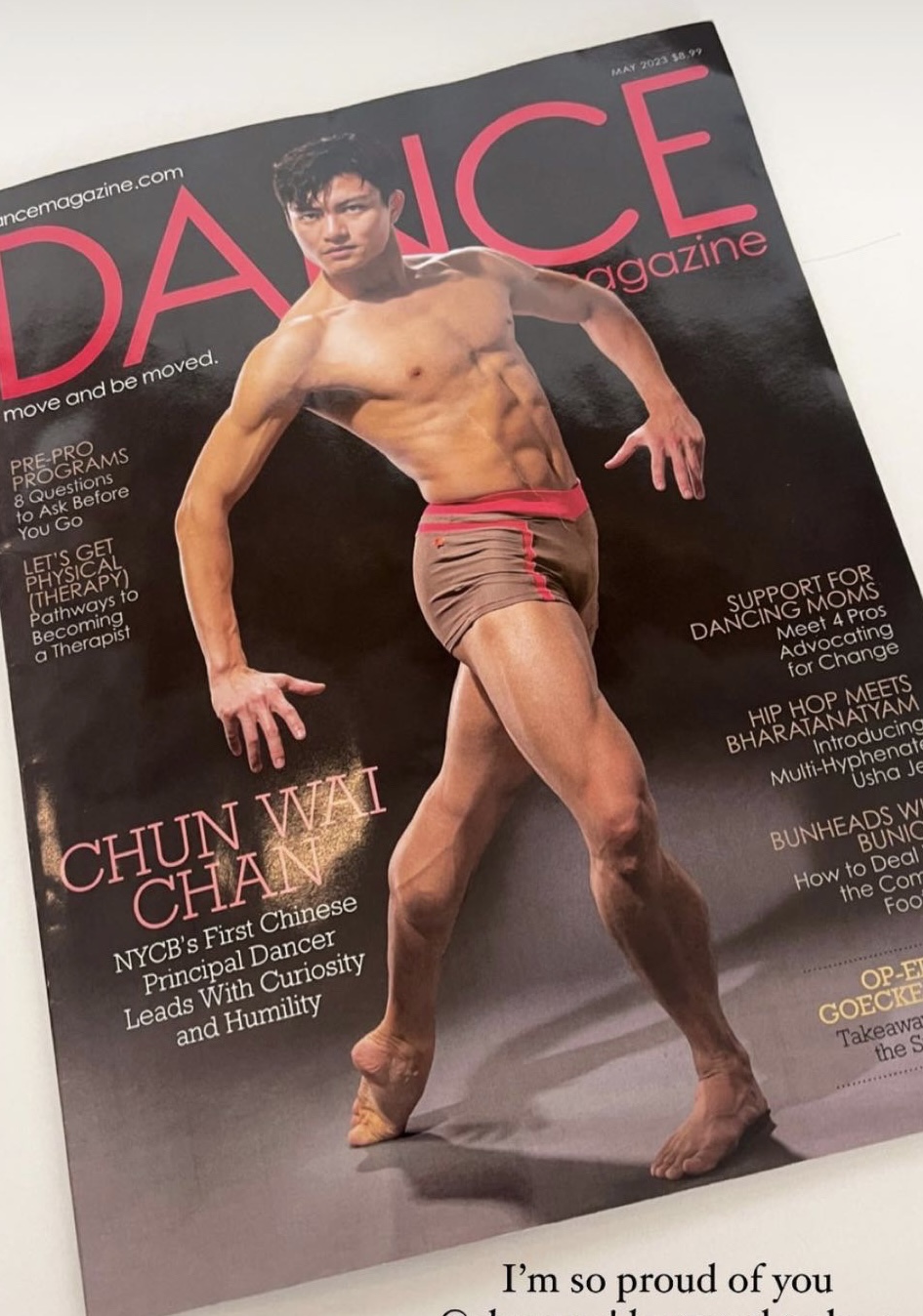 Dance Magazine — Chun Wai Chan cover, May 2023